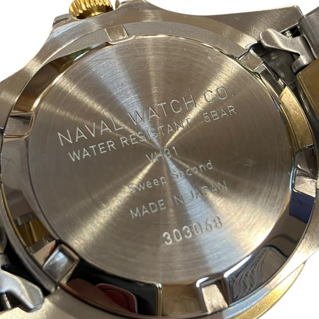 ナバル ウオッチ 総掛け目約124.7g SS SS 石英 青味文字記号盤 メンズ 【中古】