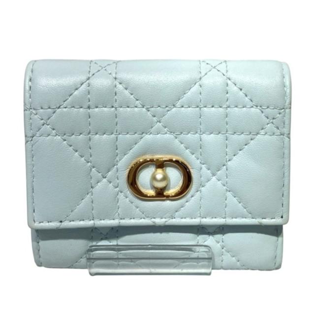 ディオール 三つ折り財布 ラムスキン レディース 【中古】