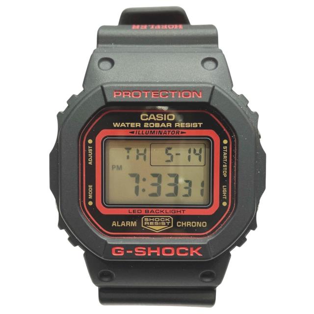 カシオ G-SHOCK ケルビン ホフラー 腕時計 総重量約52g SS 樹脂 クオーツ ブラック文字盤 DW-5600KH メンズ 【中古】