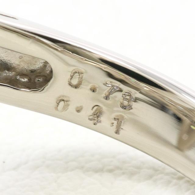 PT900 プラチナ リング・指輪 12号 ブルーダイヤ  0.78ct ダイヤ  0.41ct 鑑別書 総重量約7.7g ジュエリー 中古_5