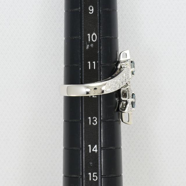 PT900 プラチナ リング・指輪 12号 ブルーダイヤ  0.78ct ダイヤ  0.41ct 鑑別書 総重量約7.7g ジュエリー 中古_7
