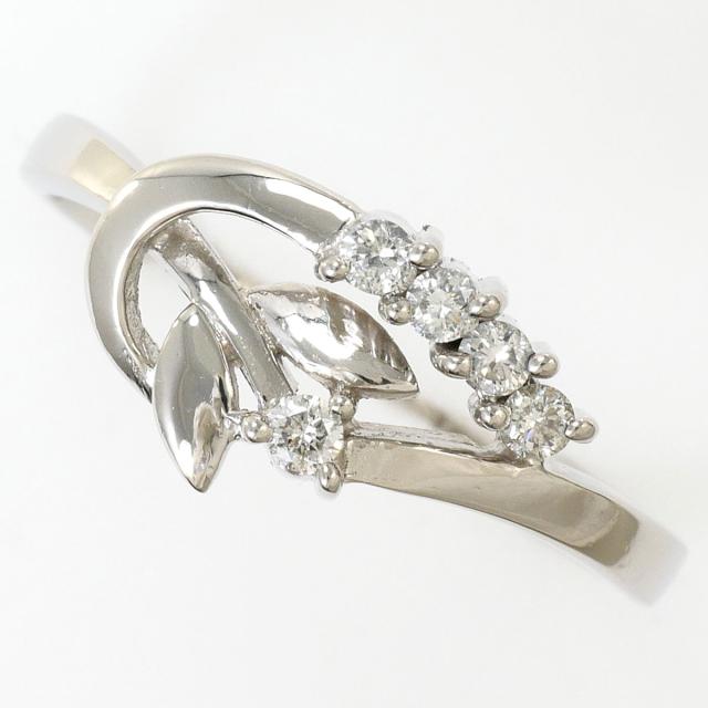 PT900 プラチナ リング・指輪 12号 ダイヤ 0.111ct 総重量約2.9g ジュエリー 中古