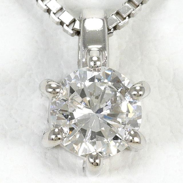 レディース pt850 プラチナ 天然ダイヤモンド 0.1ct ラインネックレス