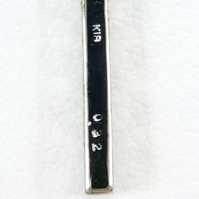 K18 18金 WG ホワイトゴールド ネックレス ダイヤ 0.32ct 鑑別書 総重量約3.5g 約45cm ジュエリー 中古_3