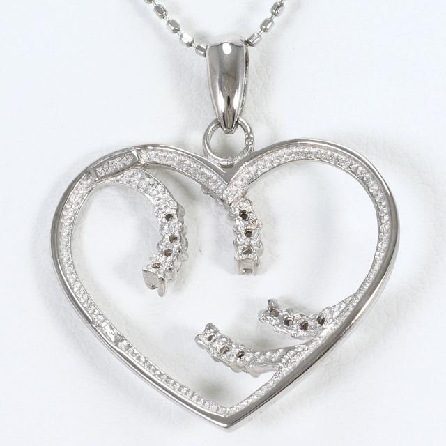 K18 18金 WG ホワイトゴールド ネックレス ダイヤ 0.16ct 鑑別書 総重量約3.9g 約40cm ジュエリー 中古_2