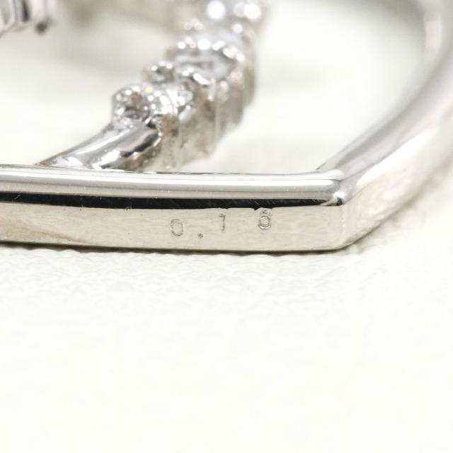 K18 18金 WG ホワイトゴールド ネックレス ダイヤ 0.16ct 鑑別書 総重量約3.9g 約40cm ジュエリー 中古_3