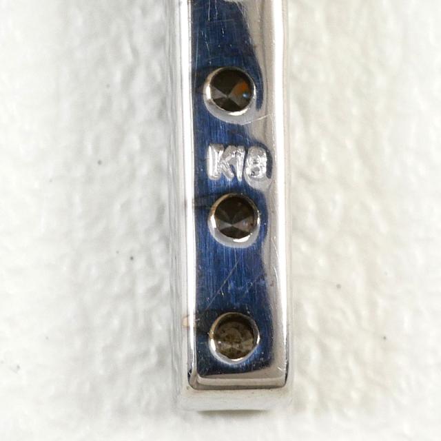 K18 18金 WG ホワイトゴールド ネックレス ダイヤ 鑑別書 総重量約3.4g 約45cm ジュエリー 中古_3