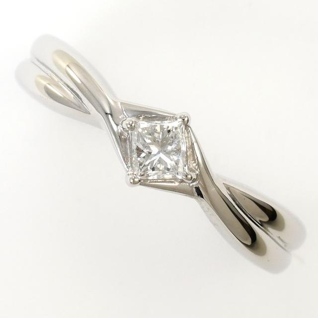 PT900 プラチナ リング・指輪 9号 ダイヤ 0.17ct 総重量約3.7g ジュエリー 中古