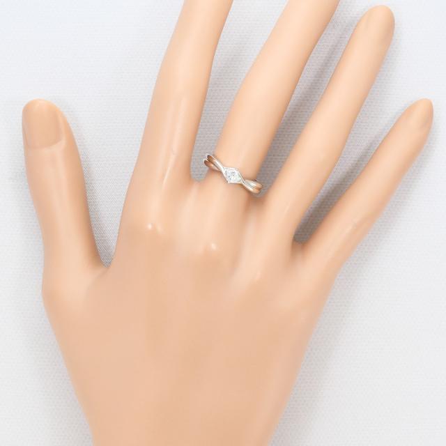 PT900 プラチナ リング・指輪 9号 ダイヤ 0.17ct 総重量約3.7g ジュエリー 中古_5