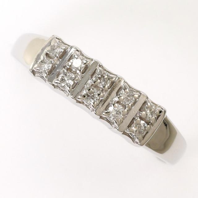 PT900 プラチナ リング・指輪 18号 ダイヤ 0.20ct 総重量約4.0g ジュエリー 中古
