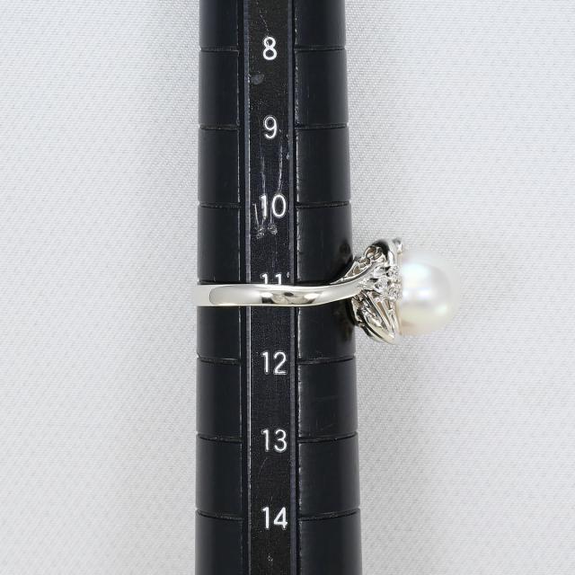 PT900 プラチナ リング・指輪 11号 パール ダイヤ 総重量約5.6g ジュエリー 中古_5