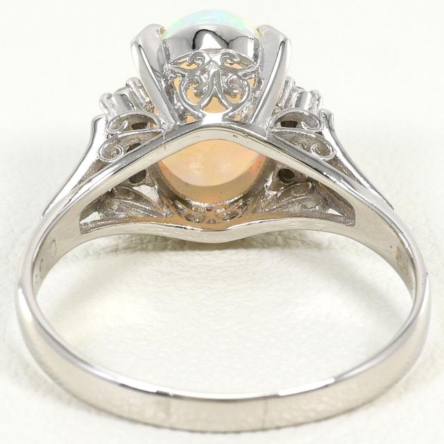 PT900 プラチナ リング・指輪 17号 オパール 1.46ct ダイヤ 0.09ct 総重量約4.9g ジュエリー 中古_3