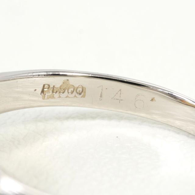 PT900 プラチナ リング・指輪 17号 オパール 1.46ct ダイヤ 0.09ct 総重量約4.9g ジュエリー 中古_4
