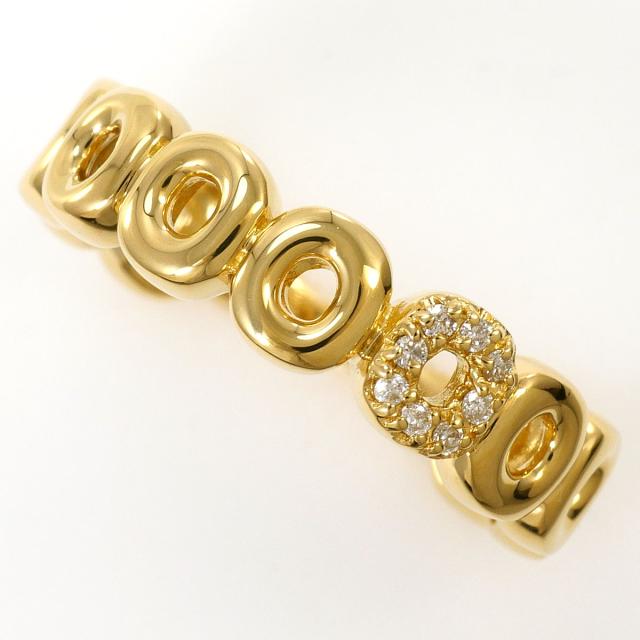 【通常価格より10%OFF】K18 18金 YG イエローゴールド リング・指輪 11号 ダイヤ 0.05ct カード鑑別書 総重量約5.0g ジュエリー 中古 88,110円
