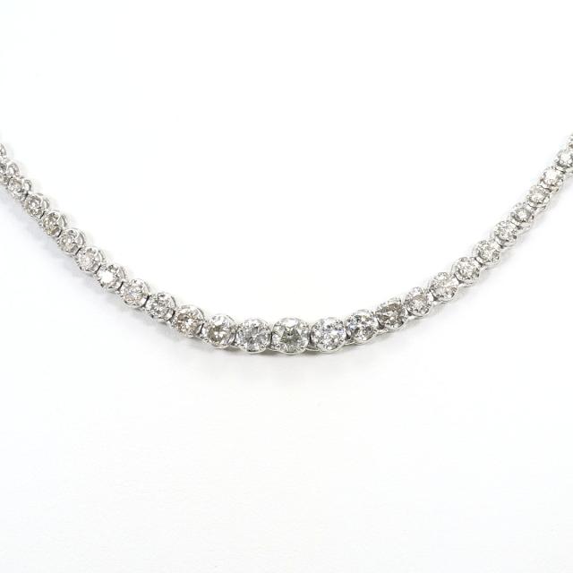 【通常価格より5%OFF】PT900 プラチナ PT850 プラチナ ネックレス ダイヤ 5.37ct 鑑別書 総重量約28.9g 約44cm ジュエリー 中古 383,895円