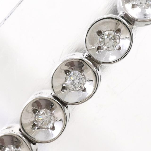 K14 14金 WG ホワイトゴールド ブレスレット ダイヤ 0.55ct カード鑑別書 総重量約9.3g 約17.5cm ジュエリー 中古_1