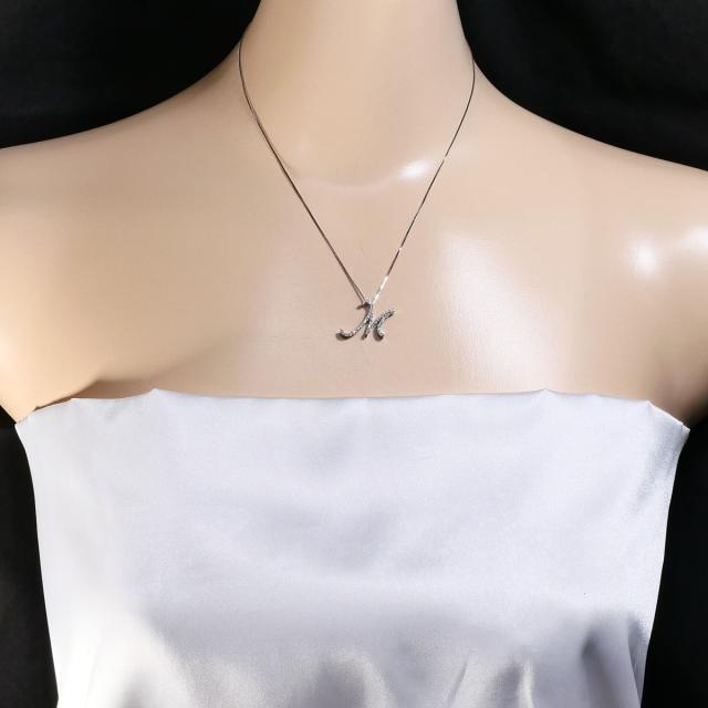 K18 18金 WG ホワイトゴールド ネックレス ダイヤ 0.21ct 鑑別書 総重量約3.5g 約40cm ジュエリー 中古_5