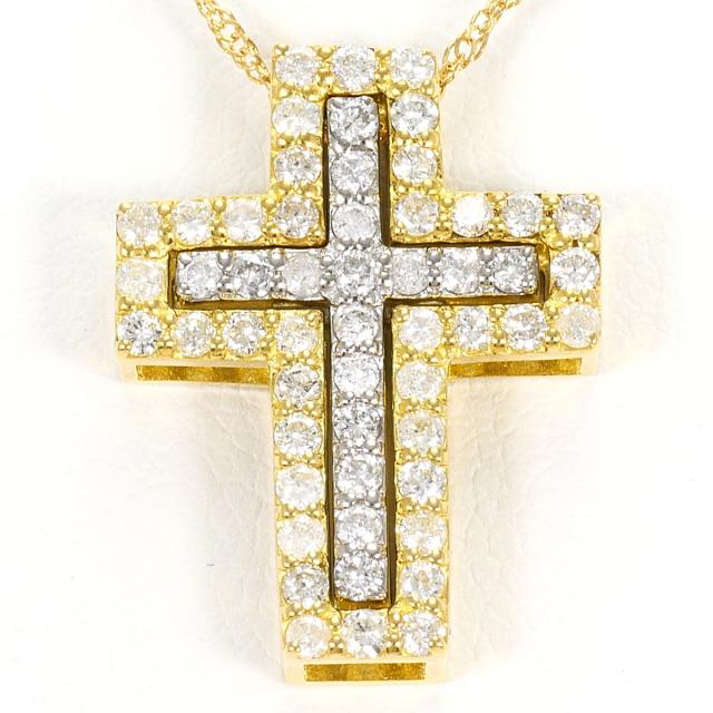 【通常価格より5%OFF】K18 18金 YG イエローゴールド ネックレス ダイヤ 0.16ct 0.38ct 鑑別書 総重量約3.6g 約50cm ジュエリー 中古