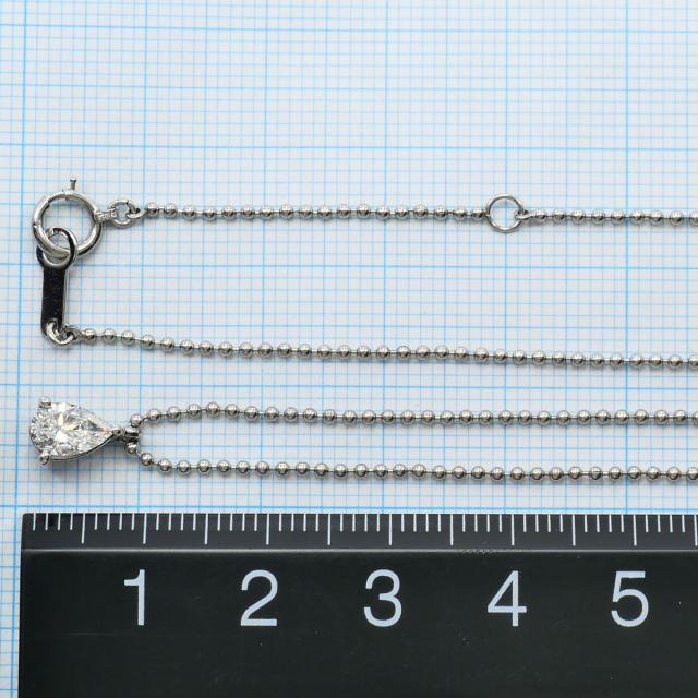 PT900 プラチナ PT850 プラチナ ネックレス ダイヤ 0.53ct VS2 鑑定書 総重量約3.9g 約40cm ジュエリー 中古_4