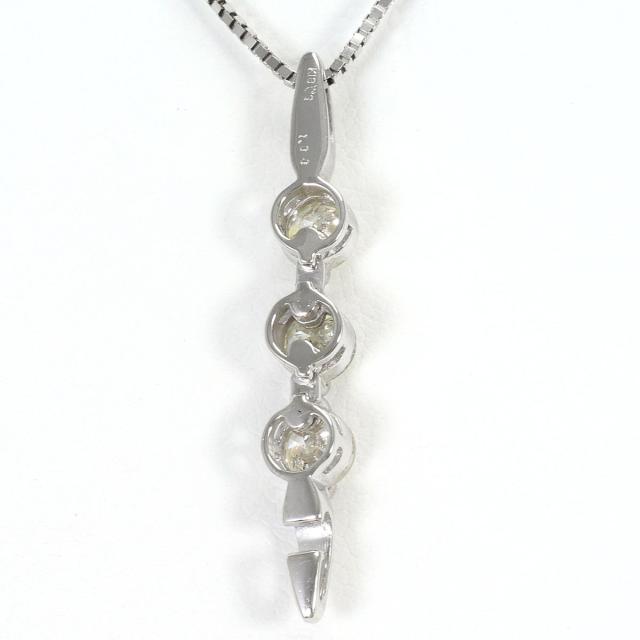 K18 18金 WG ホワイトゴールド K14 14金 WG ホワイトゴールド ネックレス ダイヤ 1.00ct 鑑別書 総重量約3.7g 約40cm ジュエリー 中古_3
