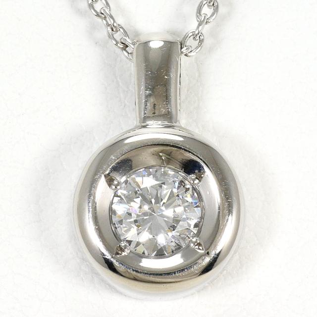 【通常価格より5%OFF】PT900 プラチナ PT850 プラチナ ネックレス ダイヤ 0.38ct 鑑定書 約46cm ジュエリー 中古 77,330円