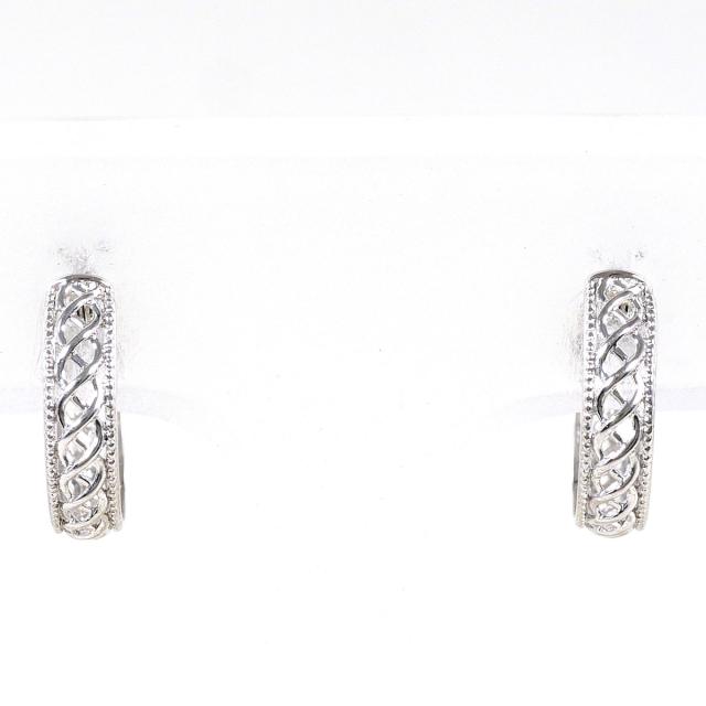 K10 10金 WG 白いことゴールド ピアス 総掛け目約0.7g 宝飾品 中古