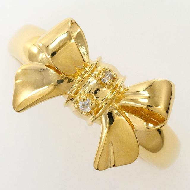 【通常価格より5%OFF】K18 18金 YG イエローゴールド リング・指輪 8号 ダイヤ 0.02ct 総重量約2.3g ジュエリー 中古 45,486円