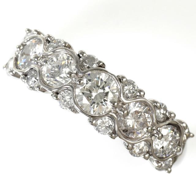 【通常価格より5%OFF】PT900 プラチナ リング・指輪 15号 ダイヤ 1.51ct 鑑別書 総重量約7.7g ジュエリー 中古 141,550円