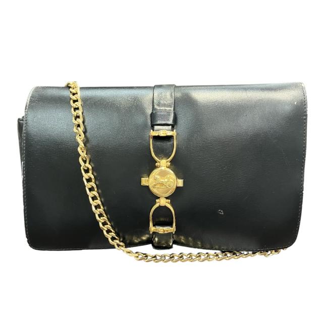 セリーヌ オールドセリーヌ 馬車金具 チェーンショルダー ショルダーバッグ レザー レディース 【中古】 34,800円