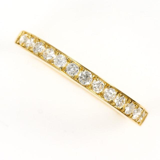 K18 18金 YG イエローゴールド リング・指輪 9号 ダイヤ 0.20ct 総重量約1.0g ジュエリー 中古