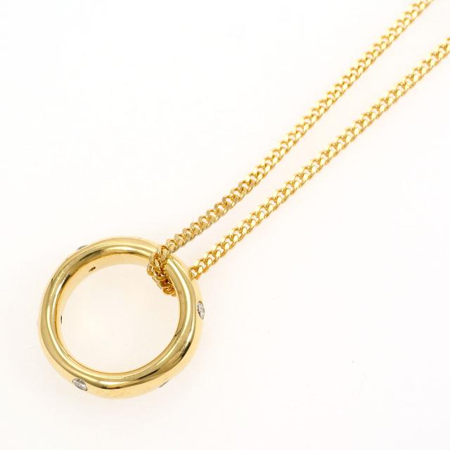 K18 18金 YG イエローゴールド ネックレス ダイヤ 0.11ct 鑑別書 約