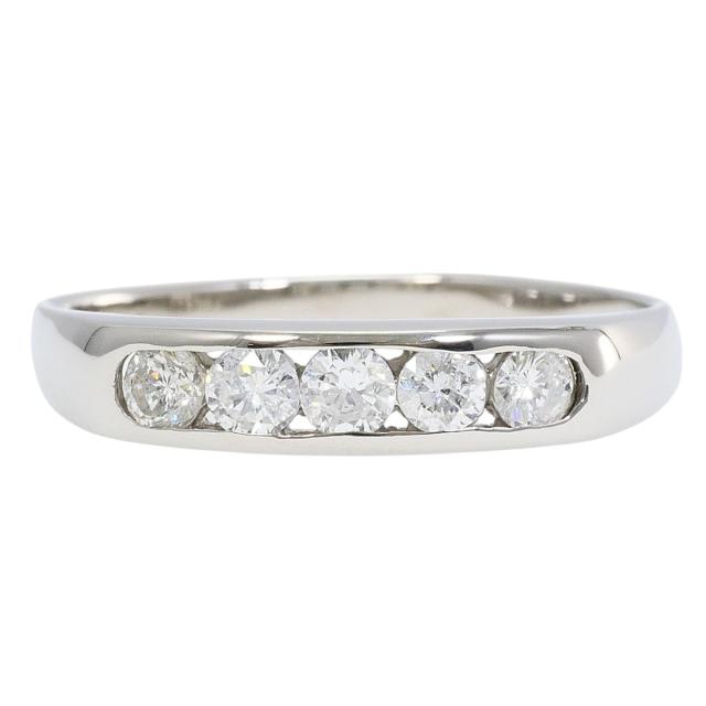 PT900 プラチナ リング・指輪 21号 ダイヤ 0.50ct 鑑別書 総重量約3.7g ジュエリー 中古