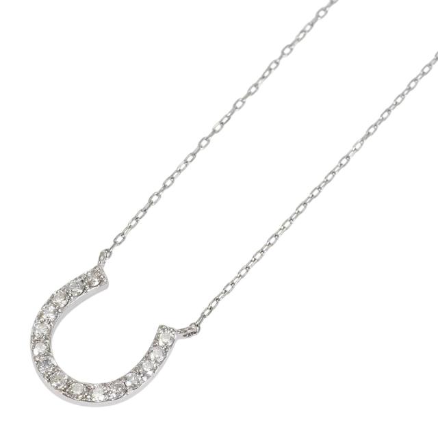 PT900 プラチナ PT850 プラチナ ネックレス ダイヤ 0.10ct 約41cm 総重量約1.3g ジュエリー 中古