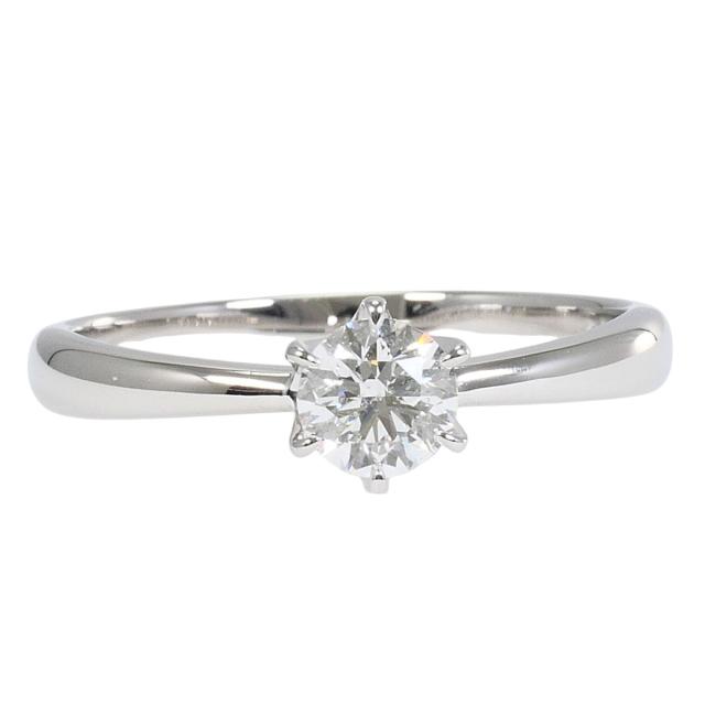PT900 プラチナ リング・指輪 10号 ダイヤ 0.343ct SI2 鑑定書 総重量約2.8g ジュエリー 中古