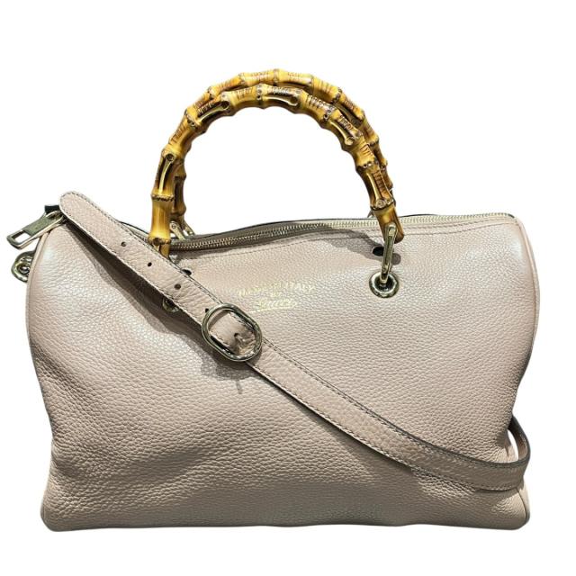 グッチ 2WAY ボストンバッグ バンブー ショルダーバッグ レザー 353124 レディース 【中古】