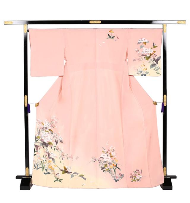 往復送料無料 全部揃って安心 大学 高校 小学生  3泊4日 卒業式 入学式 訪問着 レンタル  訪問着 No.AA-1349-Mサイズ