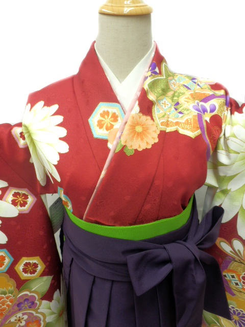 【期間限定割引】往復送料無料 全部揃って安心 レンタル 小学生 大学生 卒業式 袴 レンタル 袴 卒業式袴セット 小学生 袴女児 女の子 小学生 袴 セット 小学生 卒業式 袴 レンタル 女の子 小学校 卒業式 着物 赤地 花古典 柄No.330