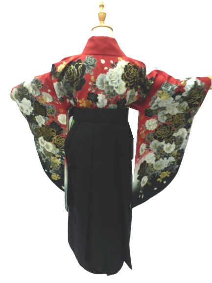 【期間限定割引】往復送料無料 全部揃って安心 レンタル 小学生 大学生 卒業式 袴 レンタル 袴 卒業式袴セット 小学生 袴女児 女の子 小学生 袴 セット 小学生 卒業式 袴 レンタル 女の子 小学校 卒業式 着物 赤地 バラ 柄No.331