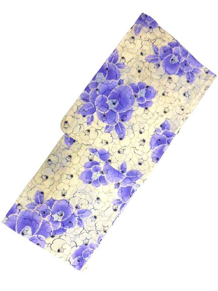 浴衣 綿絽 対応身長 155ｃｍ-168ｃｍ 綿絽織白地ラチニア柄No.2448 浴衣 綿絽 対応身長 155cm-168cm 綿絽織白地ラチニア柄No.2448