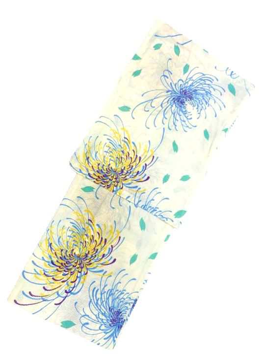 仕立て上がり浴衣 浴衣 綿絽 対応身長 155ｃｍ-168ｃｍ 綿絽織 クリーム地 乱菊 柄No.2475 セットにするとさらにお得！！の通販は 5,487円