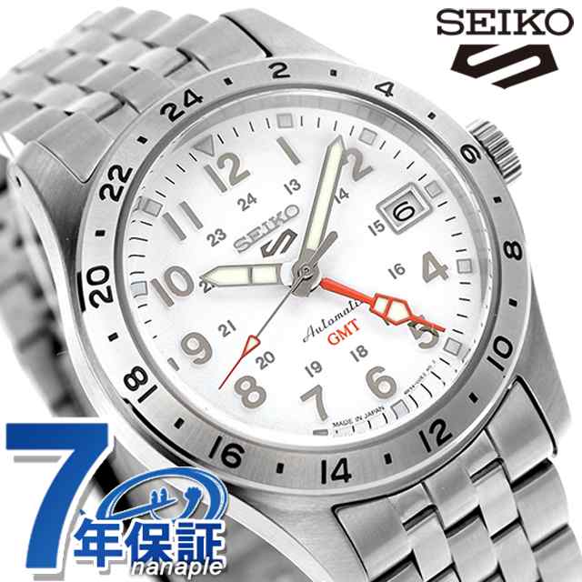 セイコー5 スポーツ フィールド GMT スポーツ スタイル 自動巻き 腕時計 ブランド メンズ Seiko 5 Sports SBSC009 アナログ ホワイト 白