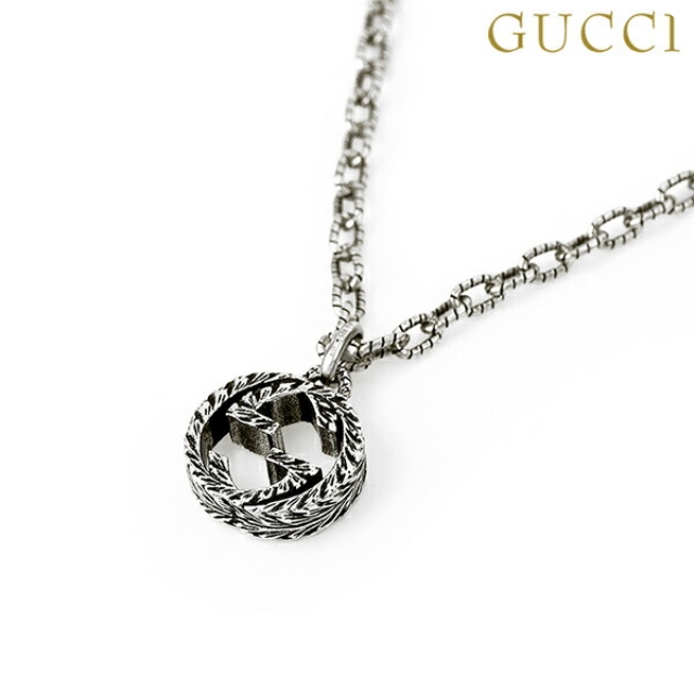 グッチ インターロッキングG ネックレス ジュエリー アクセサリー ユニセックス メンズ レディース 455307 J8400 0811 GUCCI シルバーの通販は
