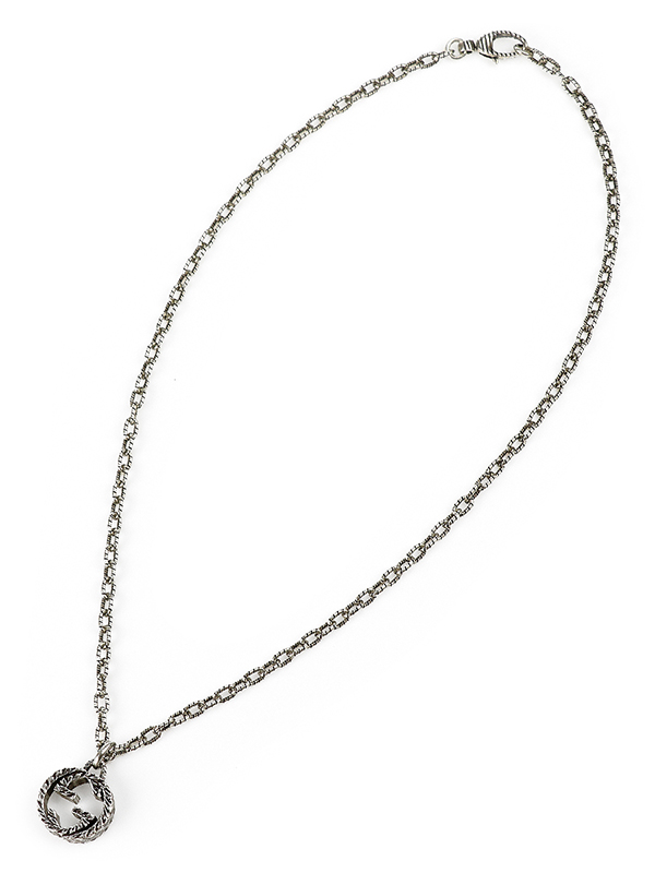 グッチ インターロッキングG ネックレス ジュエリー アクセサリー ユニセックス メンズ レディース 455307 J8400 0811 GUCCI シルバーの通販は