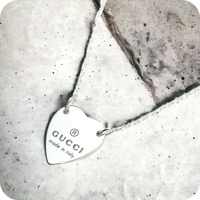 グッチ ネックレス トレードマーク ペンダント sterling silver ハート  