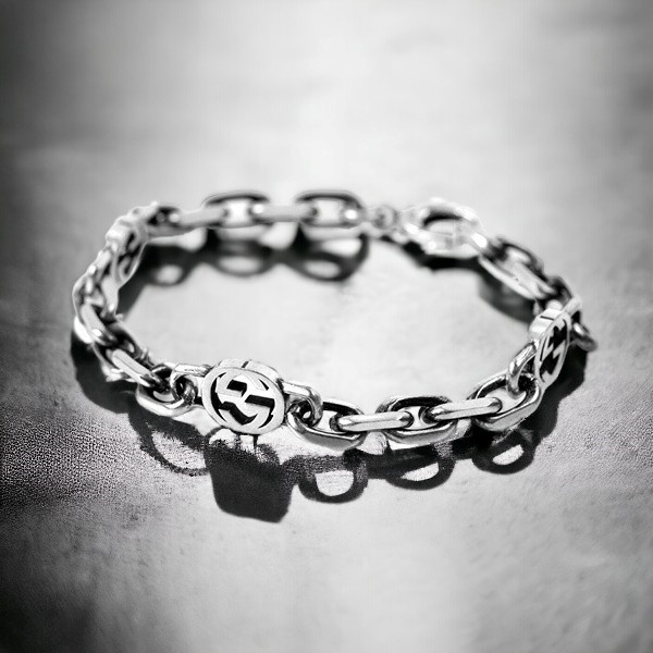 グッチ ブレスレット インターロッキングG 17cm sterling silver ユニセックス メンズ レディース 620798 J8400 0811 GUCCI シルバー