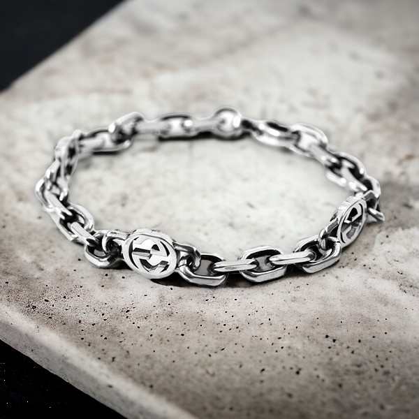 【2日間限定★全品400円OFFクーポン】 グッチ ブレスレット インターロッキングG sterling silver ユニセックス メンズ レディース 62079の通販は 26,362円