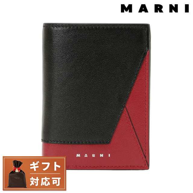 マルニ MARNI PFMI0051U0 P2644 Z590N カラーブロック 二つ折り財布 ミニ財布 ブラック/レッド メンズ ユニセックス｜au  PAY マーケット