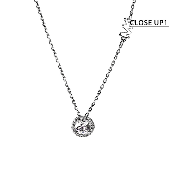 マイケルコース ネックレス MICHAEL KORS パヴェ ハロ ペンダント シルバー925 キュービックジルコニア ジルコニア レディース MKC1208AN040 シルバー アクセサリー プレゼント ギフト_1