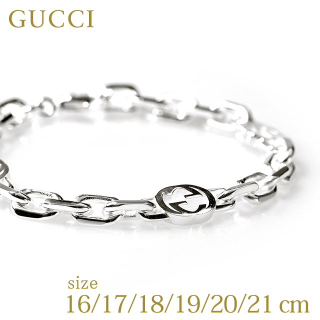 グッチ ブレスレット GUCCI インターロッキングG sterling silver メンズ レディース 620798 J8400 8106 シルバー アクセサリー 選べるモデル