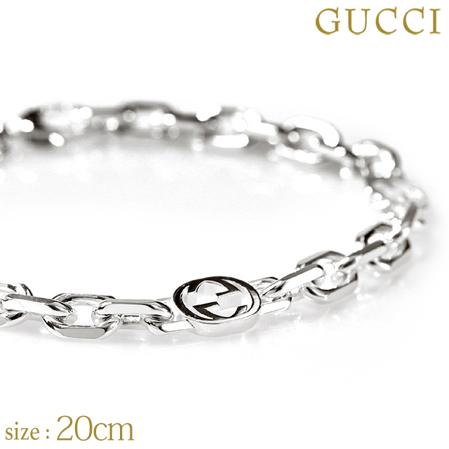 グッチ ブレスレット GUCCI インターロッキングG sterling silver メンズ レディース 620798 J8400 8106 シルバー アクセサリー